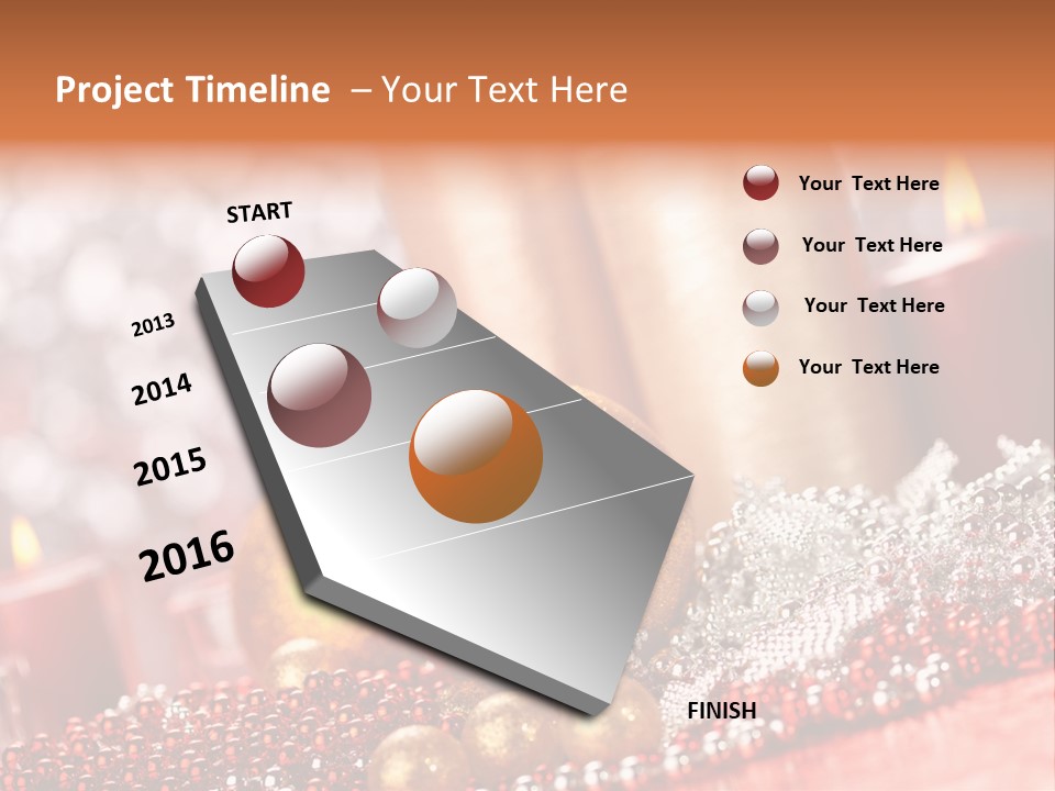 Shiny Gold Xmas PowerPoint Template