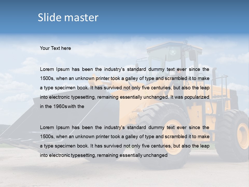Machinery And Equipment PowerPoint Template