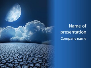 Moon And Clouds PowerPoint Template