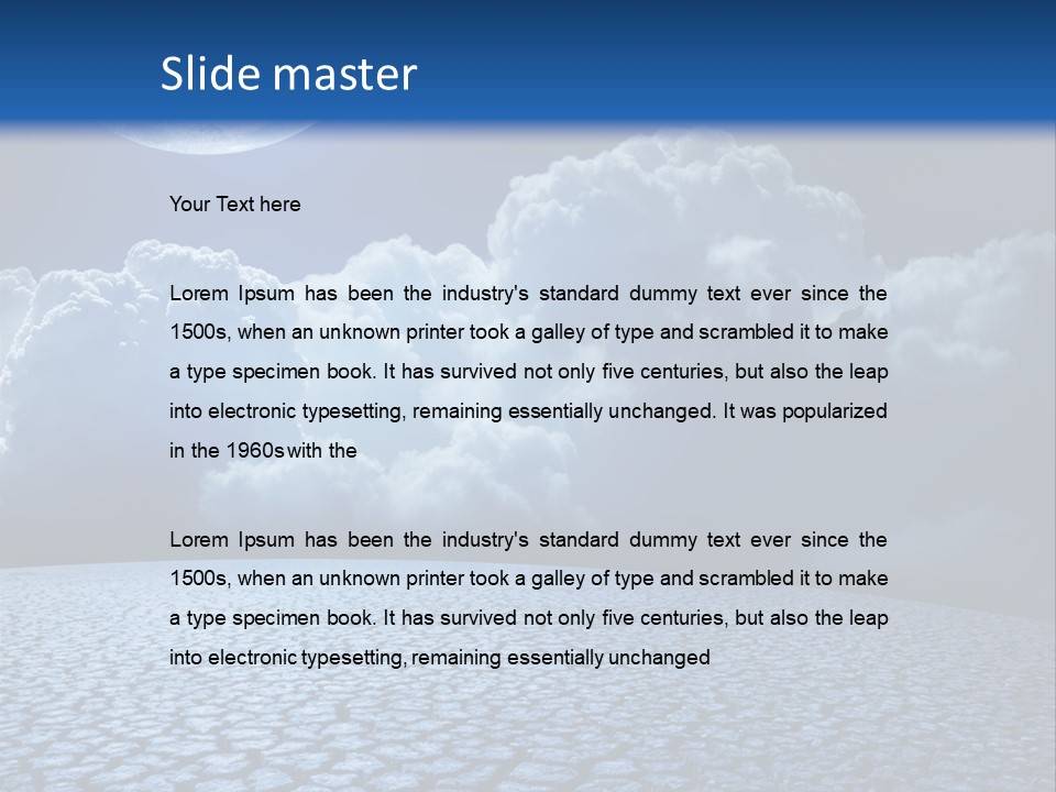 Moon And Clouds PowerPoint Template