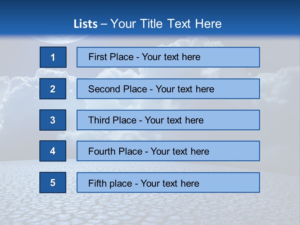 Moon And Clouds PowerPoint Template