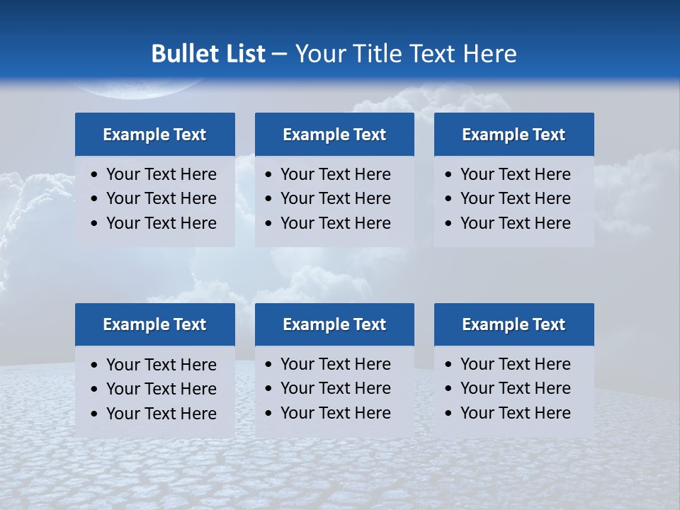Moon And Clouds PowerPoint Template