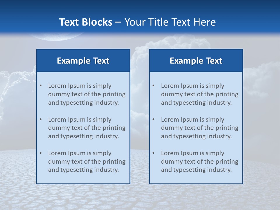 Moon And Clouds PowerPoint Template