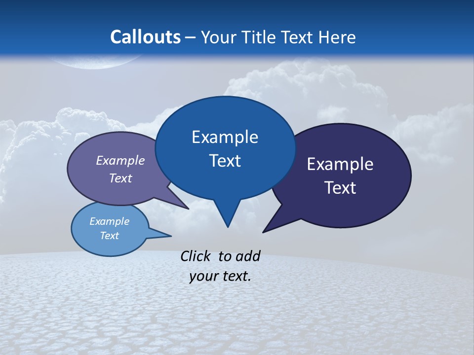 Moon And Clouds PowerPoint Template