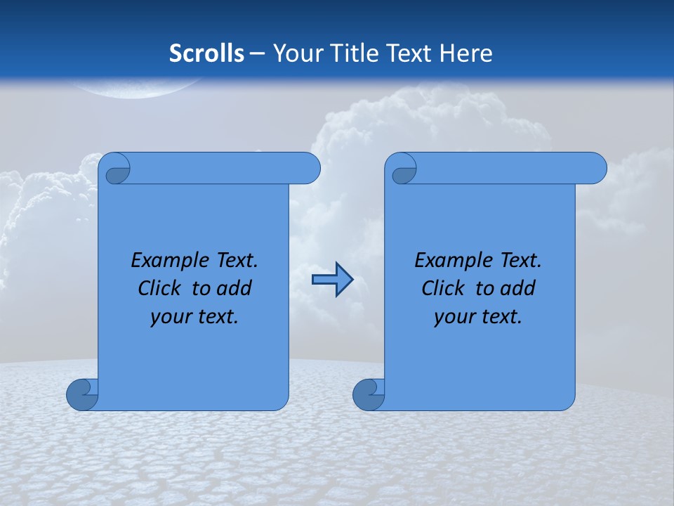 Moon And Clouds PowerPoint Template