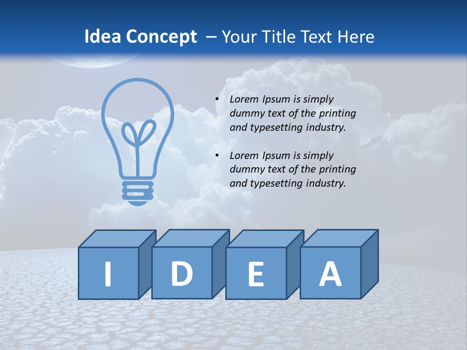 Moon And Clouds PowerPoint Template