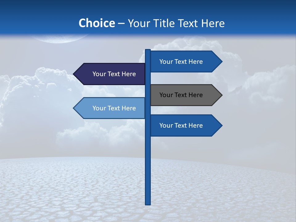 Moon And Clouds PowerPoint Template