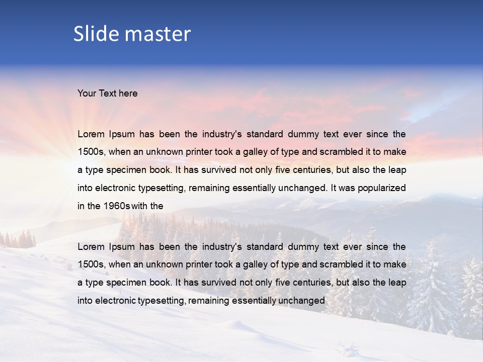 Winter Sunset PowerPoint Template