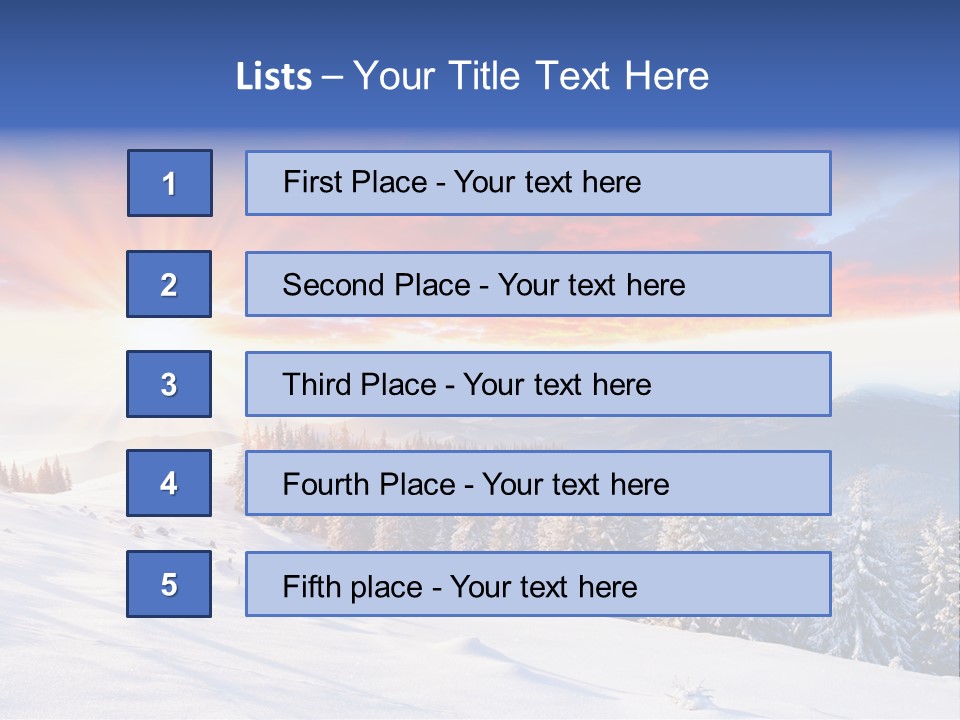 Winter Sunset PowerPoint Template