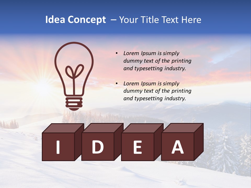 Winter Sunset PowerPoint Template