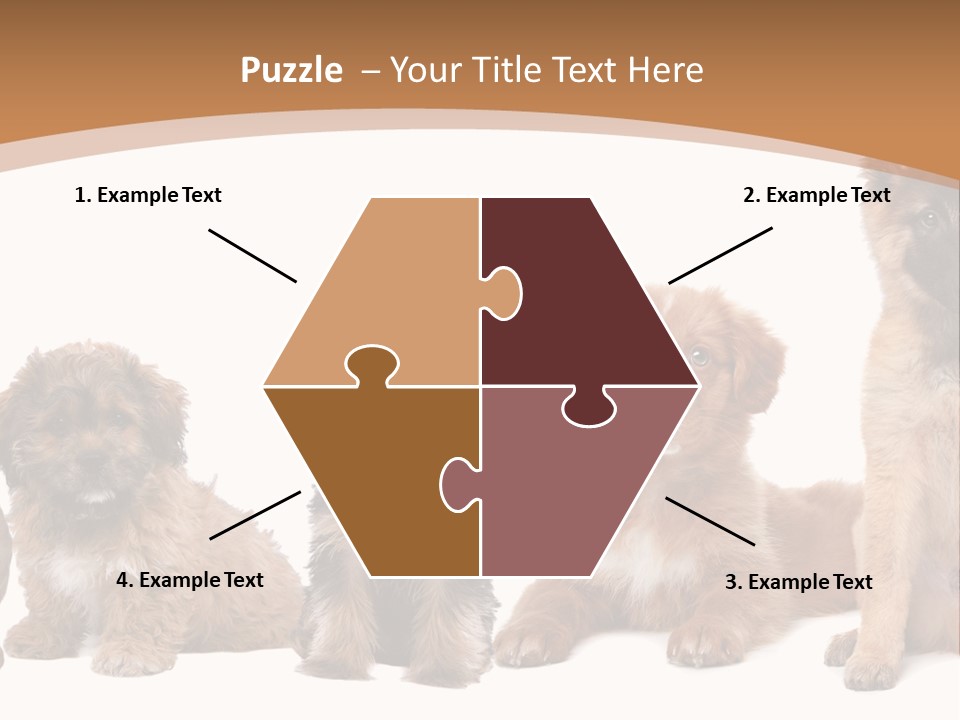 Group Of Puppies PowerPoint Template