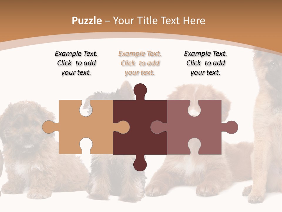 Group Of Puppies PowerPoint Template