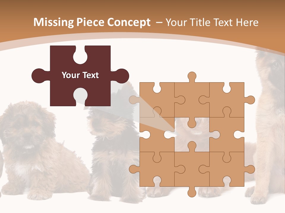 Group Of Puppies PowerPoint Template