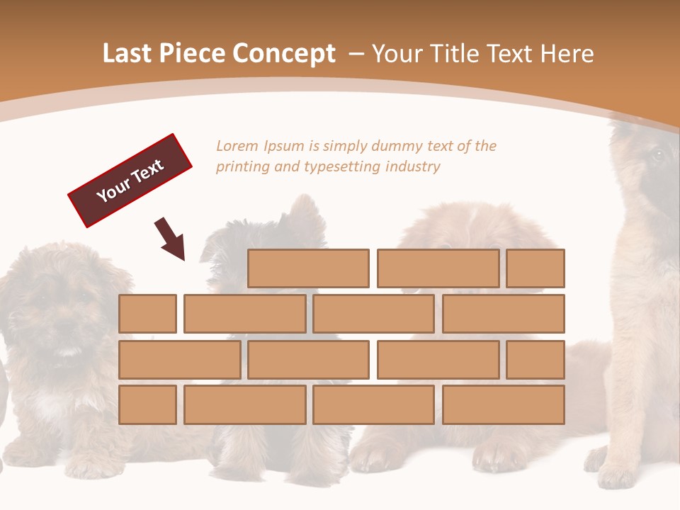 Group Of Puppies PowerPoint Template