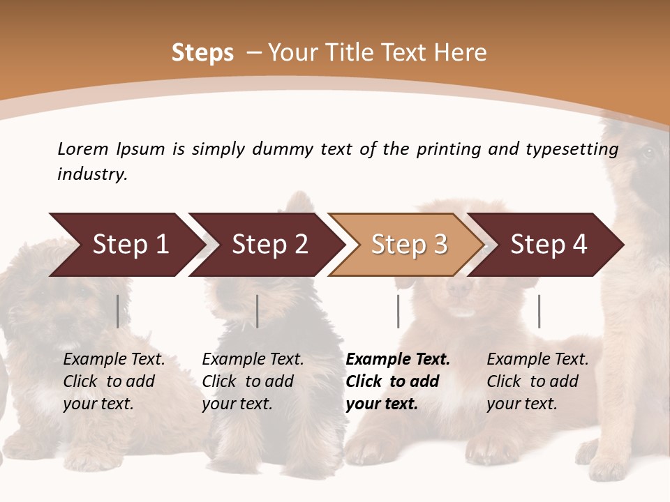 Group Of Puppies PowerPoint Template