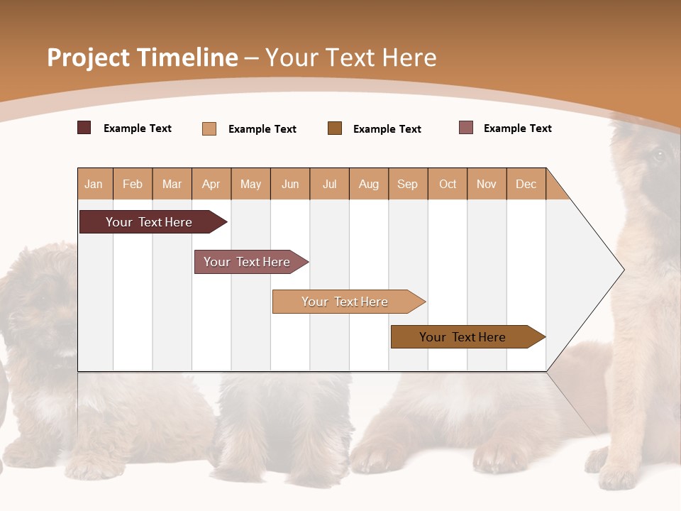 Group Of Puppies PowerPoint Template