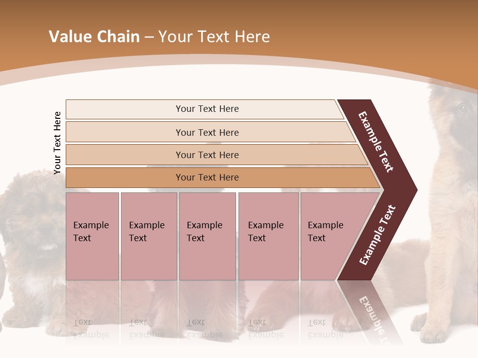 Group Of Puppies PowerPoint Template