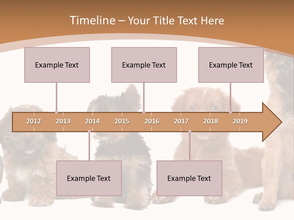 Group Of Puppies PowerPoint Template