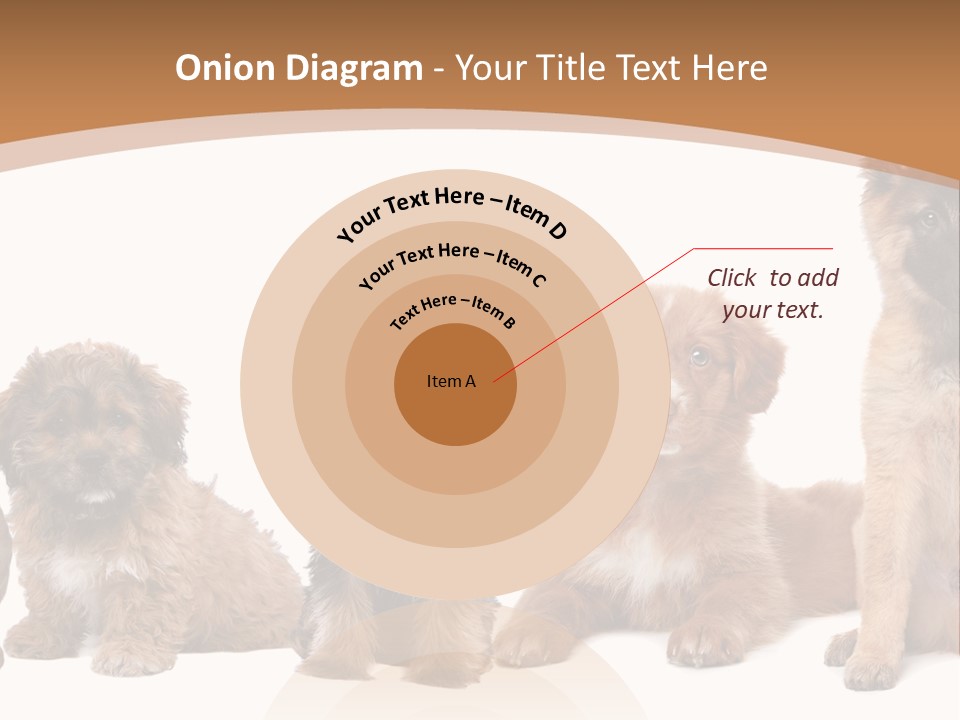Group Of Puppies PowerPoint Template