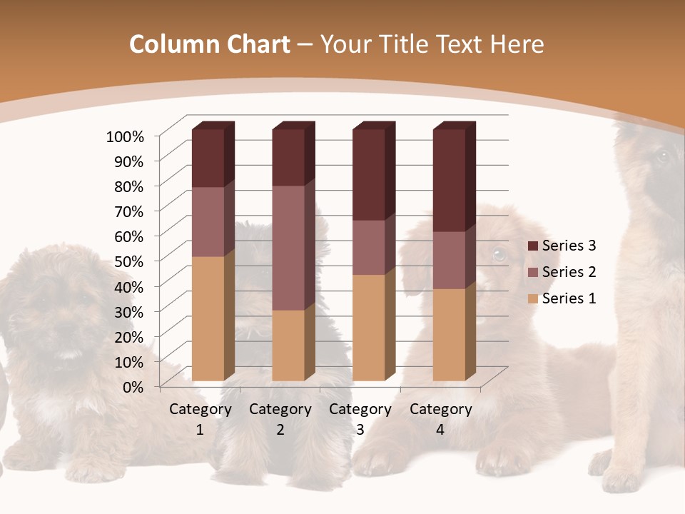 Group Of Puppies PowerPoint Template