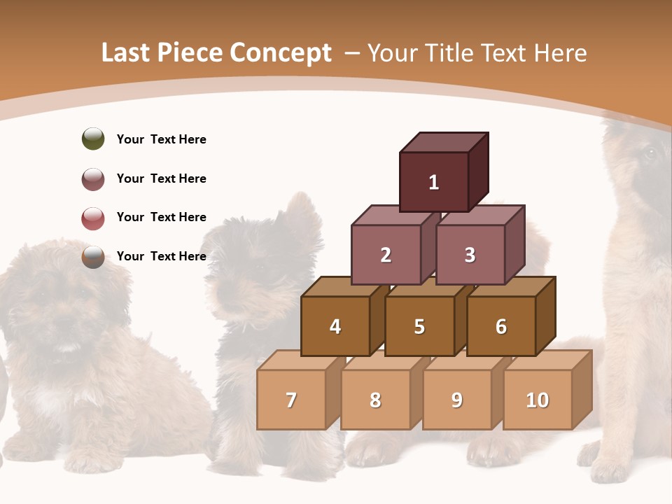 Group Of Puppies PowerPoint Template