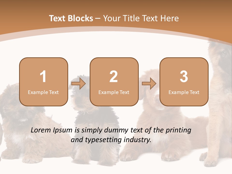 Group Of Puppies PowerPoint Template