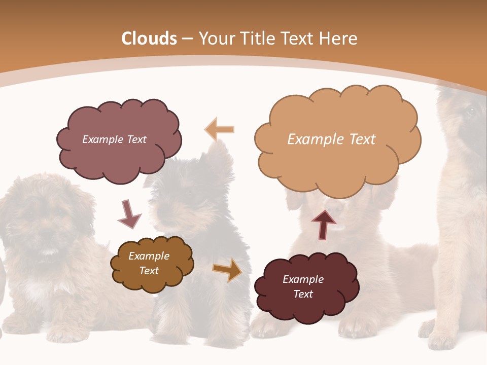 Group Of Puppies PowerPoint Template