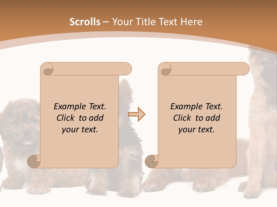 Group Of Puppies PowerPoint Template