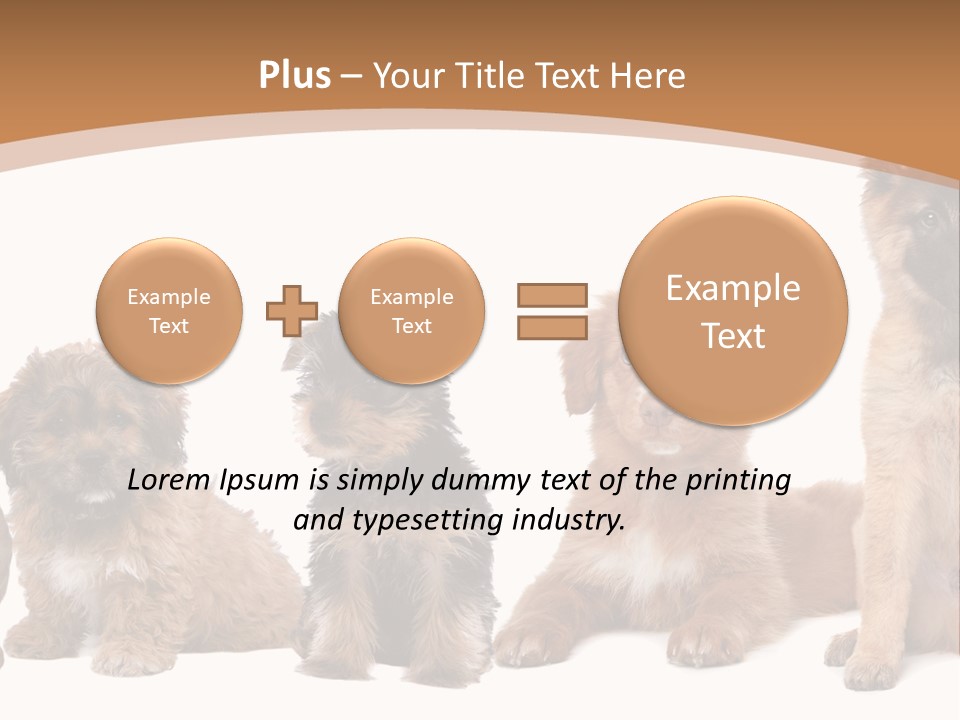 Group Of Puppies PowerPoint Template