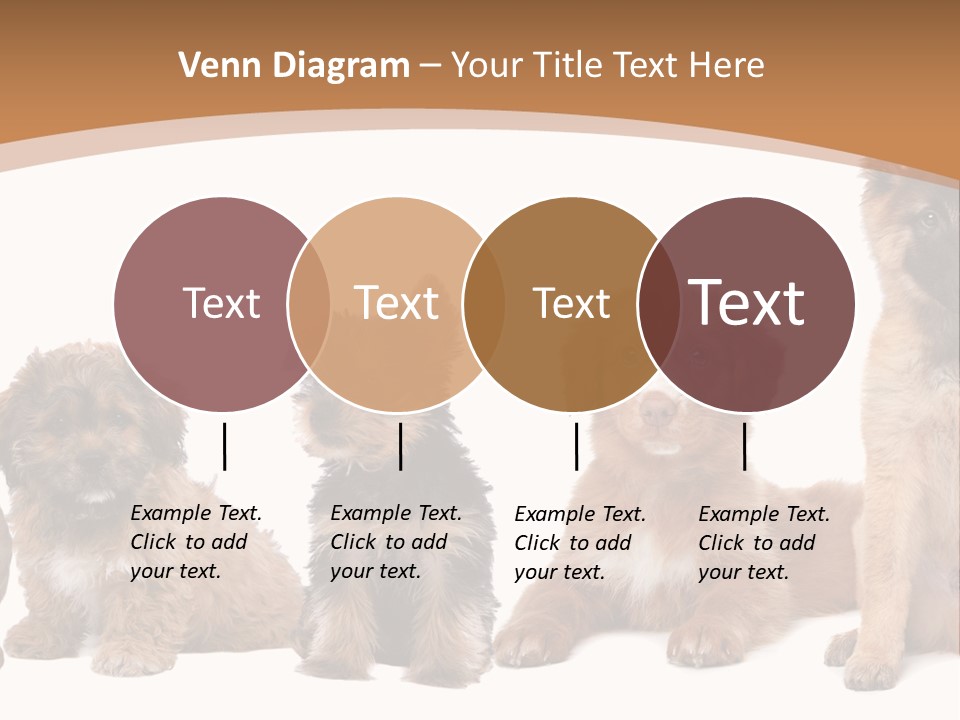 Group Of Puppies PowerPoint Template