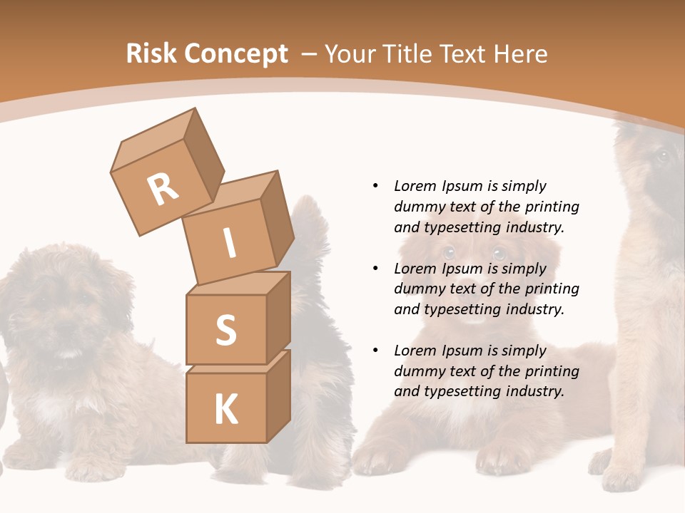 Group Of Puppies PowerPoint Template