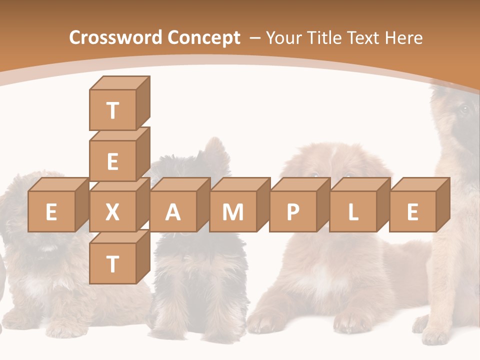 Group Of Puppies PowerPoint Template