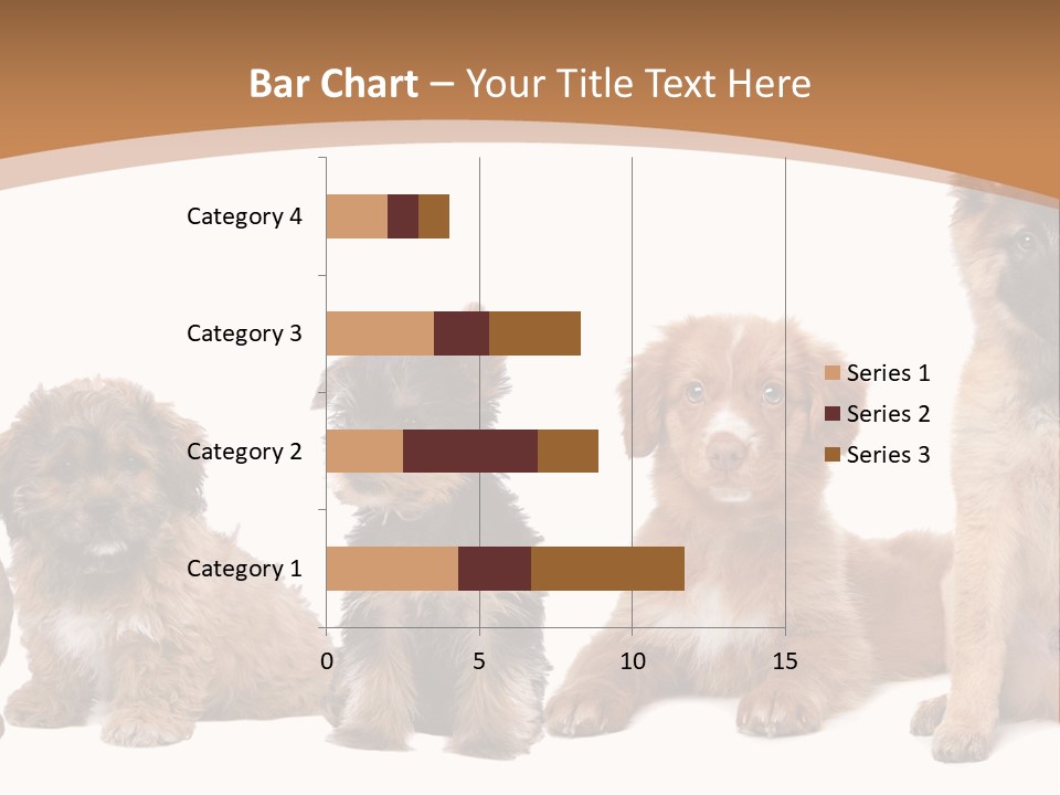 Group Of Puppies PowerPoint Template
