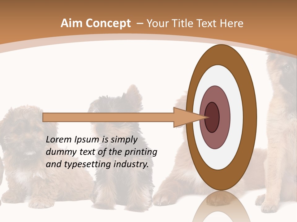 Group Of Puppies PowerPoint Template