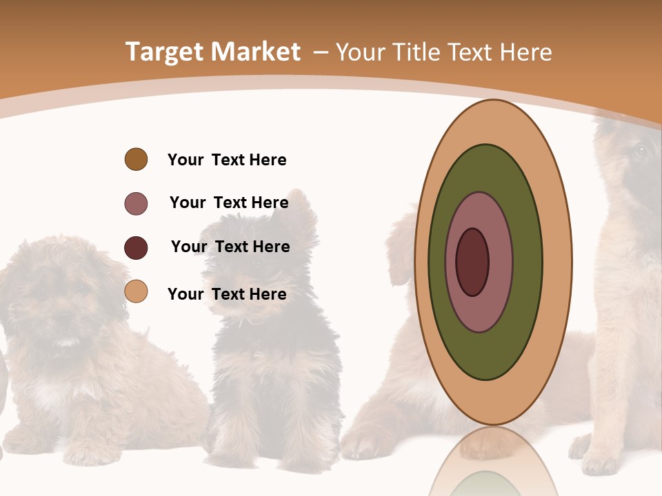 Group Of Puppies PowerPoint Template