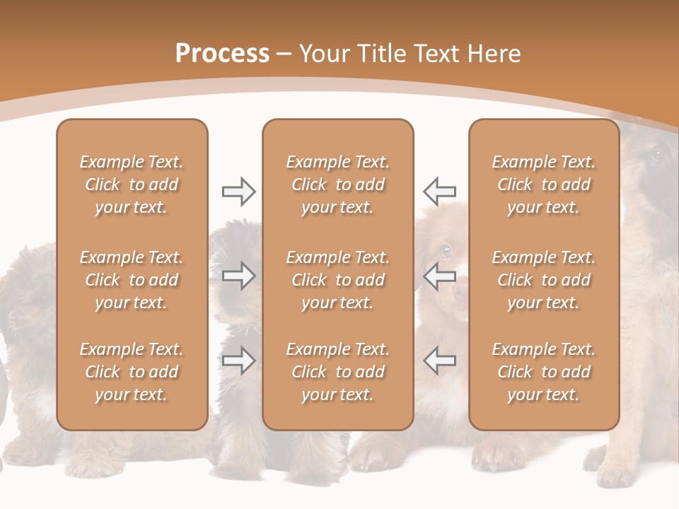 Group Of Puppies PowerPoint Template