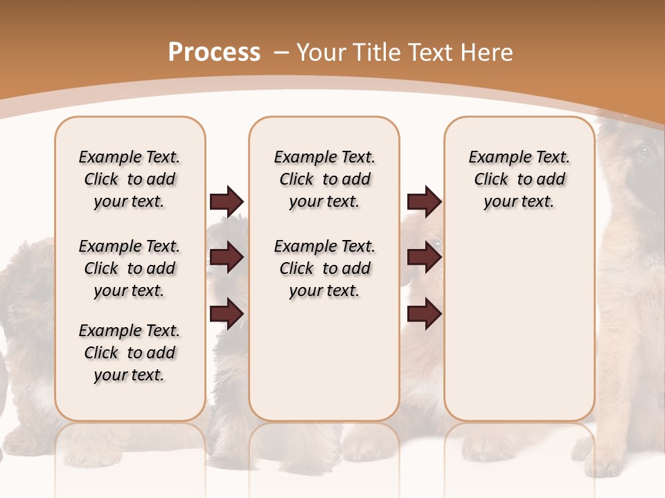 Group Of Puppies PowerPoint Template