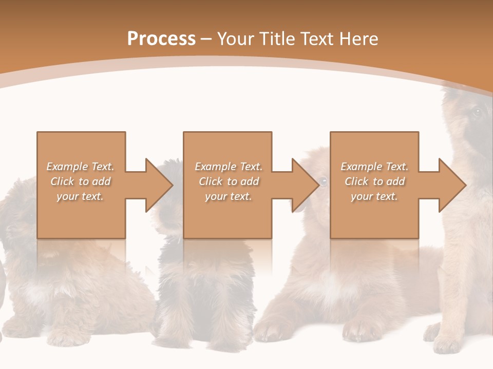 Group Of Puppies PowerPoint Template