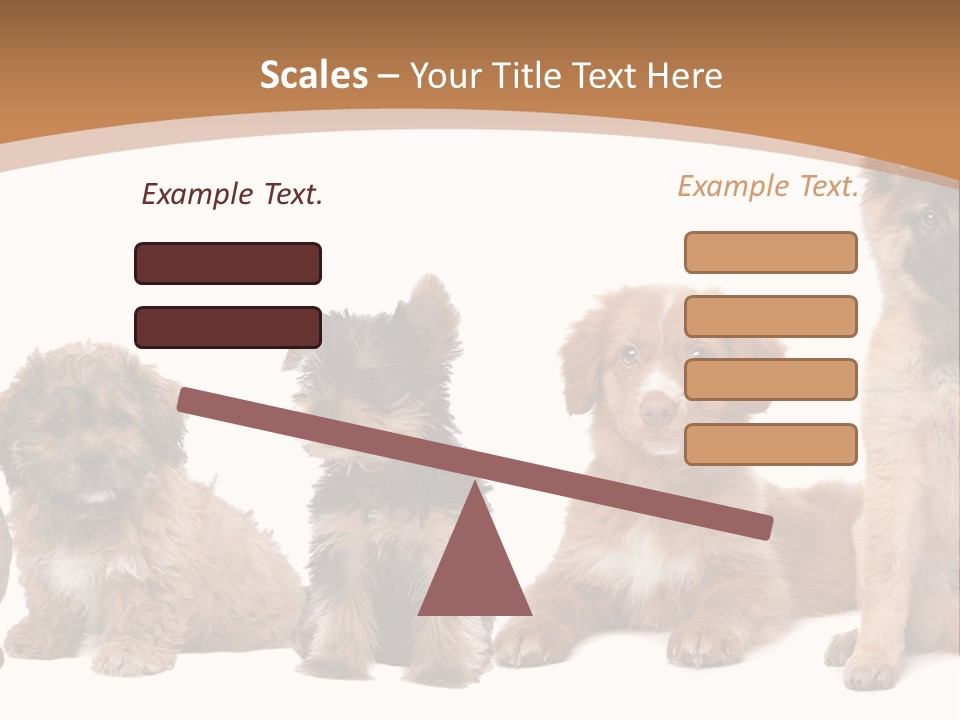 Group Of Puppies PowerPoint Template