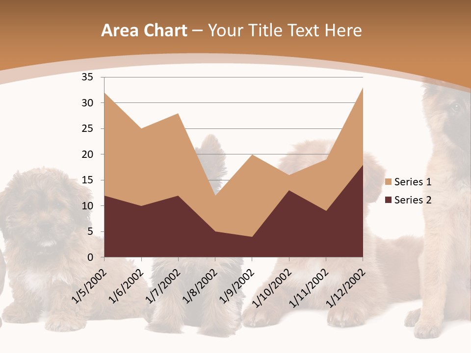 Group Of Puppies PowerPoint Template