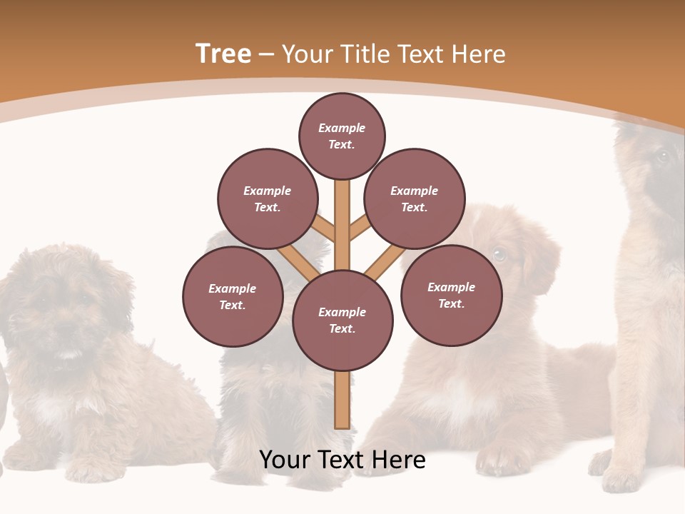 Group Of Puppies PowerPoint Template