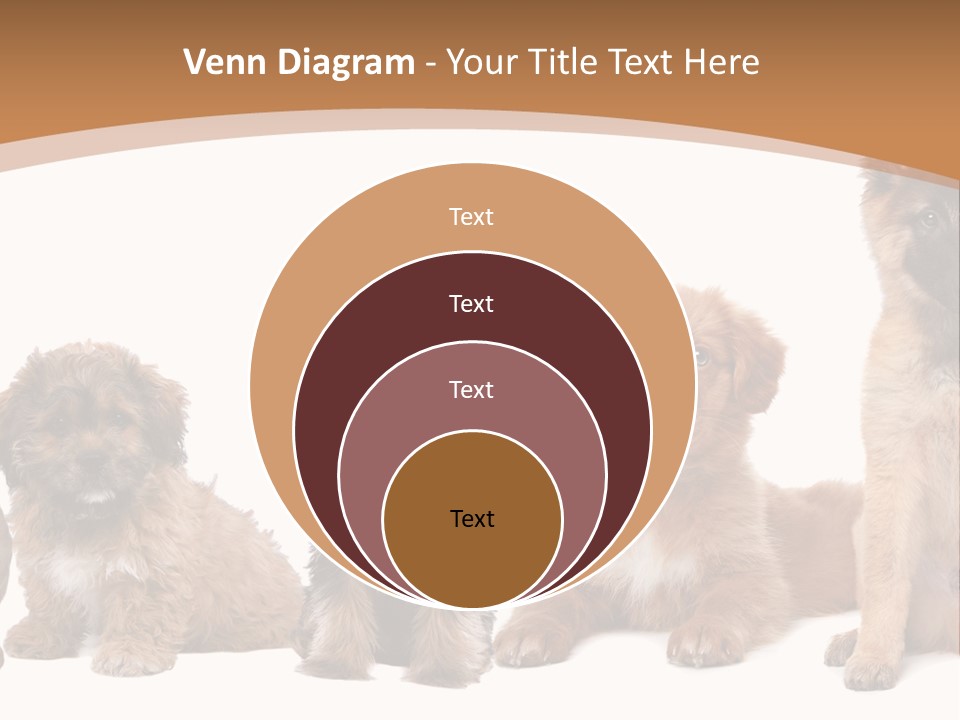 Group Of Puppies PowerPoint Template
