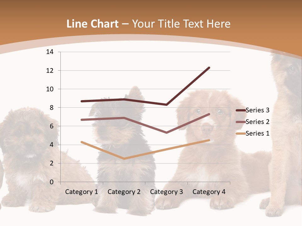 Group Of Puppies PowerPoint Template