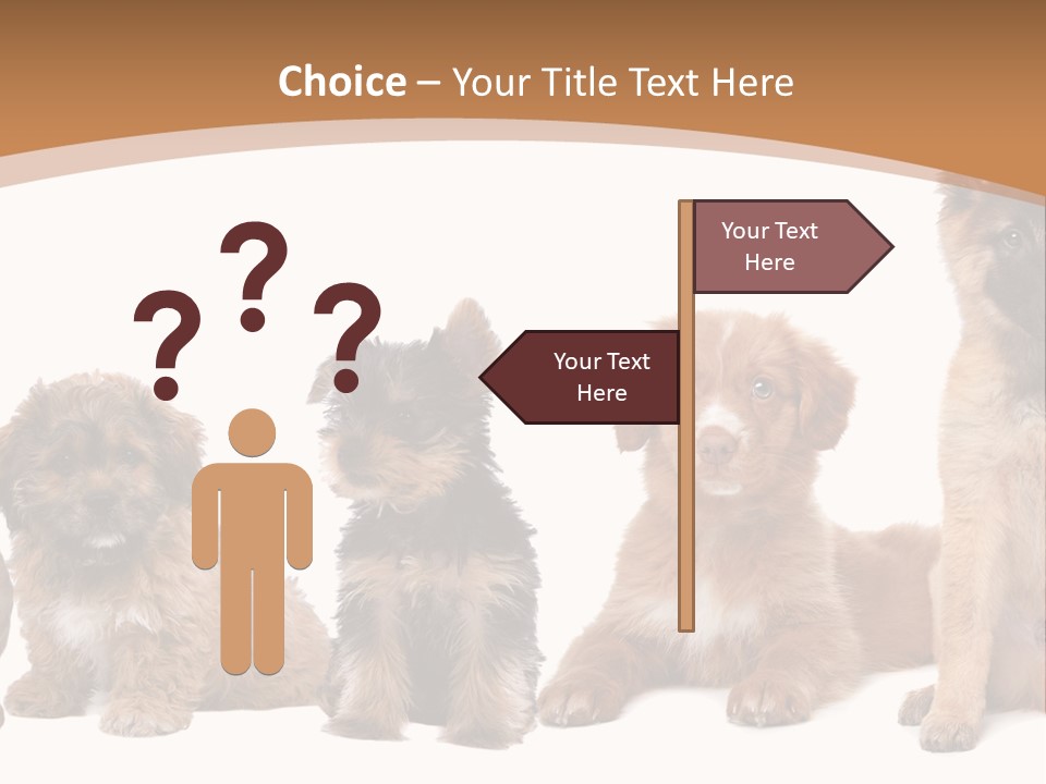 Group Of Puppies PowerPoint Template