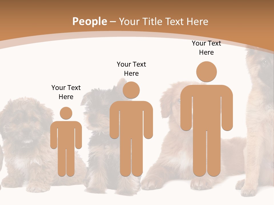 Group Of Puppies PowerPoint Template