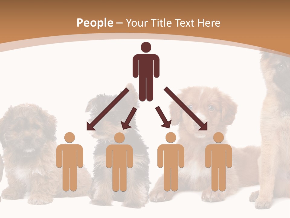 Group Of Puppies PowerPoint Template