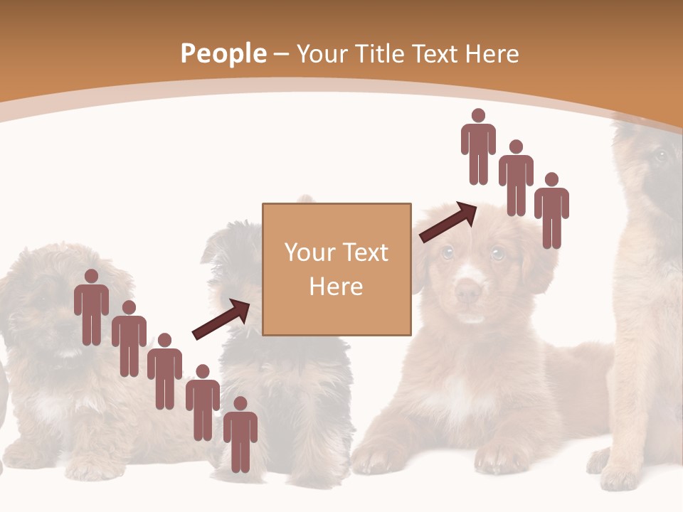Group Of Puppies PowerPoint Template