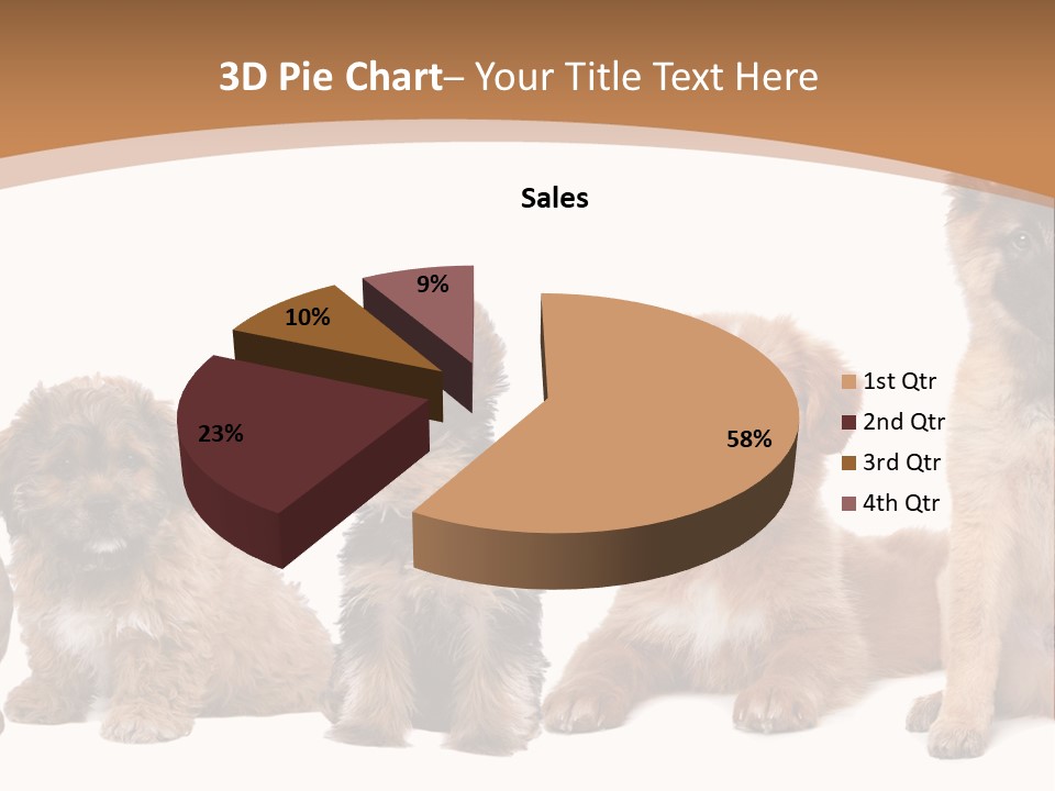 Group Of Puppies PowerPoint Template