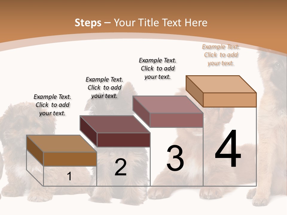 Group Of Puppies PowerPoint Template