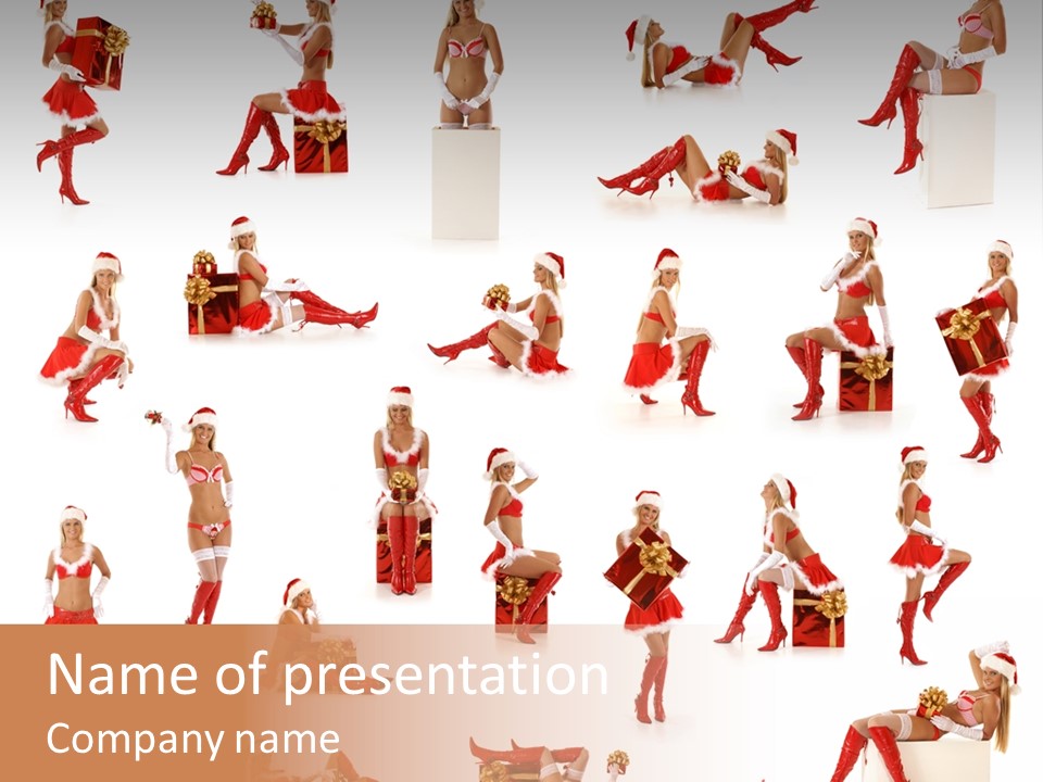 Christmas Girl PowerPoint Template